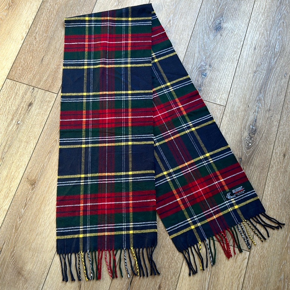 Italy Design Plaid Fashion Scarf Cashmere Viscose Fringe